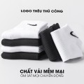 Combo 5 đôi tất thể thao nam nữ vải dệt kim, thấm hút mồ hôi BA795, Màu trắng - Cổ cao