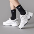 Combo 5 đôi tất thể thao nam nữ vải dệt kim, thấm hút mồ hôi BA795, Màu trắng - Cổ cao
