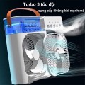 Quạt điều hòa phun sương mini để bàn 3 chế độ tích hợp đèn led BA816