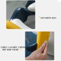 Thang bô vệ sinh có nắp thu nhỏ bồn cầu gấp gọn tiện lợi - Tặng kèm đệm BA855, Màu xanh