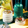 Lồng bàn 5 tầng bảo quản đồ ăn, tránh bụi bẩn, ruồi muỗi BA809, Màu trắng
