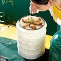 Lồng bàn 5 tầng bảo quản đồ ăn, tránh bụi bẩn, ruồi muỗi BA809, Màu trắng