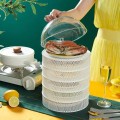 Lồng bàn 5 tầng bảo quản đồ ăn, tránh bụi bẩn, ruồi muỗi BA809, Màu trắng