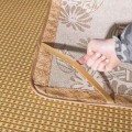 Chiếu mây điều hòa kèm gối sợi mây lót lụa cao cấp BA815,  1m6x2m