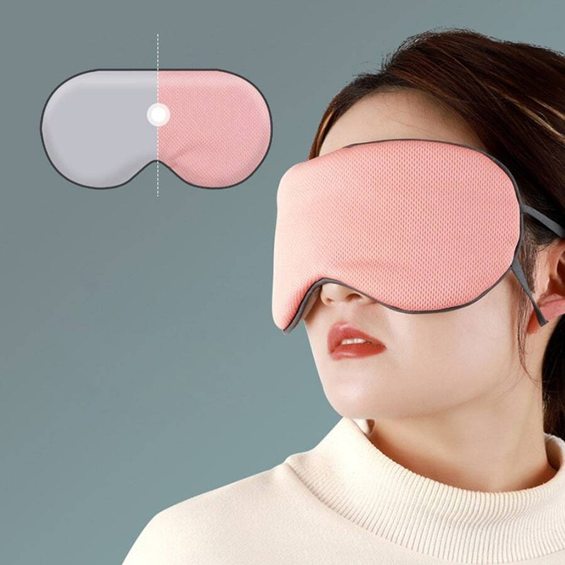 Bịt mắt ngủ lụa mềm 2 mặt nóng lạnh không gây đau tai BA869