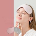 Bịt mắt ngủ lụa mềm 2 mặt nóng lạnh không gây đau tai BA869, Màu xám - hồng