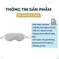 Bịt mắt ngủ lụa mềm 2 mặt nóng lạnh không gây đau tai BA869, Màu xám - hồng