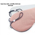 Bịt mắt ngủ lụa mềm 2 mặt nóng lạnh không gây đau tai BA869, Màu xám - hồng