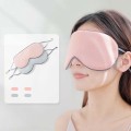 Bịt mắt ngủ lụa mềm 2 mặt nóng lạnh không gây đau tai BA869, Màu xám - hồng
