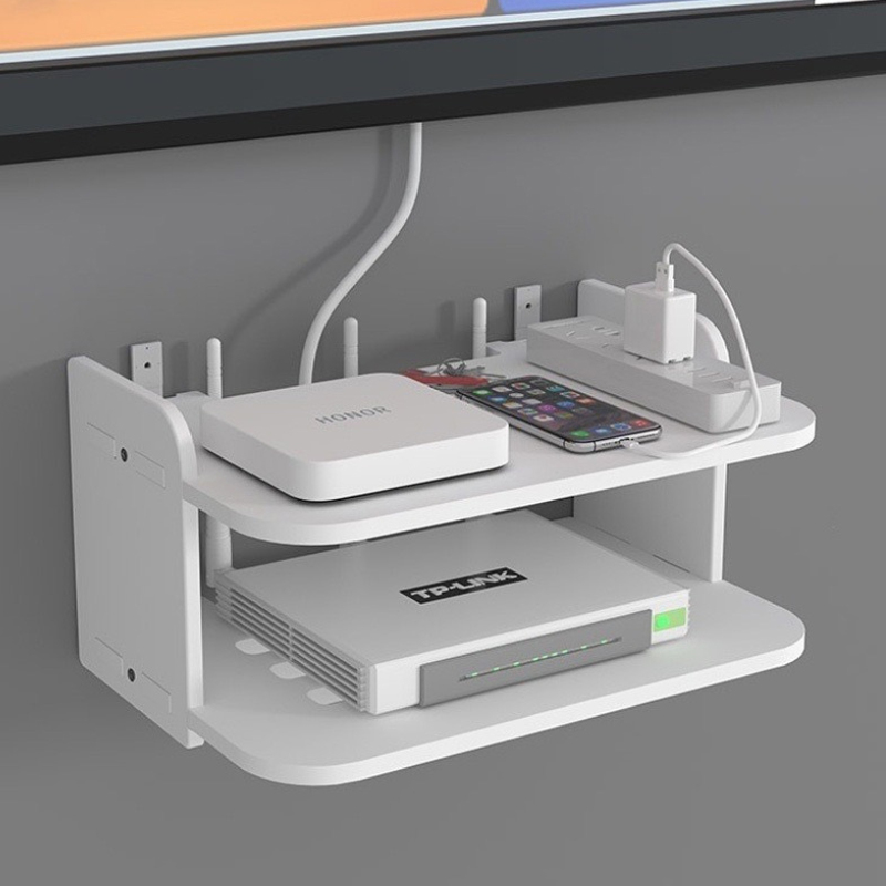 Kệ wifi treo tường không cần khoan tặng kèm đinh 4 chân tiện lợi BA900