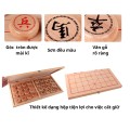 Bộ cờ tướng gỗ tự nhiên cao cấp miDoctor kèm bàn cờ BA919, Bàn cờ + Quân cờ nhỏ 3.5cm
