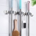 Móc kẹp chổi lau nhà 2 in 1 dán tường siêu chắc chắn BA876