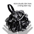 Bông tắm than tre tròn tạo bọt dạng lưới PE kì ghét, tẩy tế bào da chết hiệu quả BA916