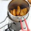 Bộ nồi chiên ngập dầu bằng inox không gỉ có lưới lọc tiết kiệm dầu BA882