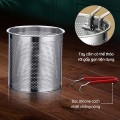 Bộ nồi chiên ngập dầu bằng inox không gỉ có lưới lọc tiết kiệm dầu BA882
