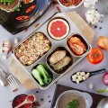 Khay cơm văn phòng 5 ngăn sâu lòng chất liệu cao cấp BA877, Khay không nắp