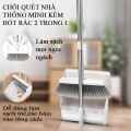 Chổi nhựa quét nhà thông minh kèm hót rác cán dài gấp gọn BA943