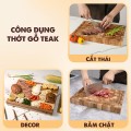 Thớt gỗ Teak Chef Studio hình chữ nhật 25x35 dày 2,5 cm BA948