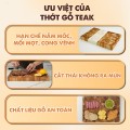 Thớt gỗ Teak Chef Studio hình chữ nhật 25x35 dày 2,5 cm BA948