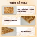 Thớt gỗ Teak Chef Studio hình chữ nhật 25x35 dày 2,5 cm BA948
