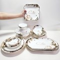 Bộ 20 tô chén đĩa gốm sứ Cotton Havest Season họa tiết đẹp mắt BA944