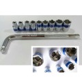 Bộ khẩu (bộ tuýp) 10 món 1/2" cần L hỗ trợ thợ máy S202