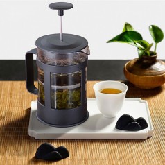 Bình pha cà phê thuỷ tinh kiểu Pháp 350ml ​French press tiện dụng BA983