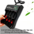 Bộ sạc pin 4 viên tự ngắt thông minh, phù hợp với nhiều loại pin BA988