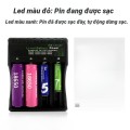 Bộ sạc pin 4 viên tự ngắt thông minh, phù hợp với nhiều loại pin BA988