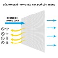 Lưới màn hình cửa sổ chống muỗi, chống côn trùng kèm Velcro BA997, 100 x 120cm