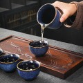 Bộ ấm chén men hỏa biến xanh gốm sứ cao cấp BA1038