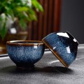 Bộ ấm chén men hỏa biến xanh gốm sứ cao cấp BA1038