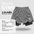Quần đùi short ngắn thể thao cho nam chuyên dùng chạy bộ, tập gym, bơi BA1055, Màu xanh đen
