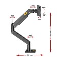 Giá treo màn hình máy tính xoay 360 độ G45/ F80 BA1060, F80 đen 17" - 30"