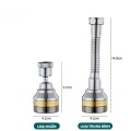 Đầu vòi rửa bát tăng áp xoay 360 độ có đầu nối lắp phòng tắm nhà bếp BA1075, Loại ngắn