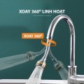 Đầu vòi rửa bát tăng áp xoay 360 độ có đầu nối lắp phòng tắm nhà bếp BA1075, Loại ngắn