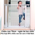 Thanh chắn cửa, cầu thang, lan can an toàn cho bé hiệu quả BA1090, Nối 7cm