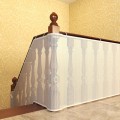 Lưới chắn cầu thang chất liệu bền bỉ, an toàn cho bé tại nhà BA1092, Loại 2m - Họa tiết tàu hỏa