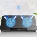 Đế tản nhiệt laptop, máy tính bảng chống ồn, có đèn led BA1096, Màu bạc