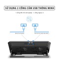 Đế tản nhiệt laptop, máy tính bảng chống ồn, có đèn led BA1096, Màu bạc