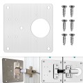Miếng thép bản lề cửa gỗ, tủ nhựa, tủ bếp chịu lực lớn (tặng bộ ốc vít) N291, 1 miếng thép không bản lề