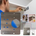 Miếng thép bản lề cửa gỗ, tủ nhựa, tủ bếp chịu lực lớn (tặng bộ ốc vít) N291, 1 miếng thép không bản lề