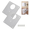 Miếng thép bản lề cửa gỗ, tủ nhựa, tủ bếp chịu lực lớn (tặng bộ ốc vít) N291, 1 miếng thép không bản lề