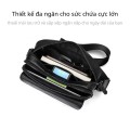 Túi đeo chéo nam nữ da trơn đen bóng cao cấp BA1135