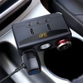Bộ chia tẩu sạc ô tô 3 cổng đa năng kèm 2 cổng USB HY29