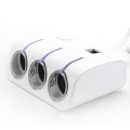 Bộ chia tẩu sạc ô tô 3 cổng kèm 2 cổng USB B489