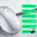 Chuột không dây pin sạc Sidotech M-1P, Bạc, USB 2.4G