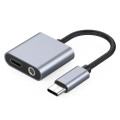 Bộ chuyển đổi hỗ trợ sạc nhanh 60W 2 cổng 3.5 audio và type C