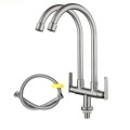 Vòi rửa chén 2 đầu lạnh inox 304 Hobby RC2D