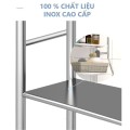 Kệ bồn cầu inox 3 tầng, giá để đồ nhà vệ sinh, kệ để đồ phòng tắm